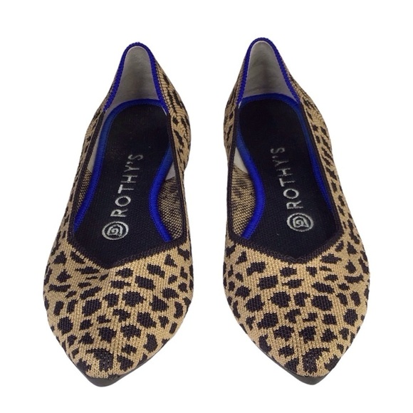 Rothy's Shoes - Rothy’s The Point Flats in Cheetah Print Size 7.